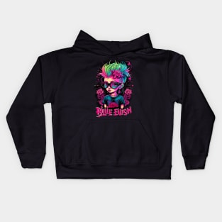 Eilish Rock Girl Kids Hoodie